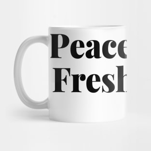 Peace. Love. Fresh Start. Happy New Year Mug